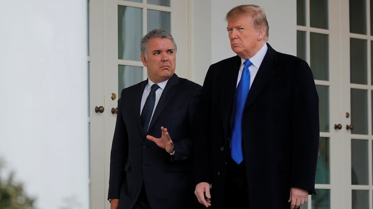 El presidente de Estados Unidos y el presidente de Colombia Ivan Duque en la Casa Blanca. (REUTERS/Carlos Barria)