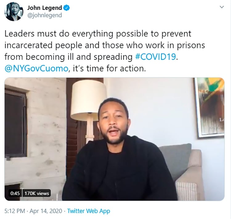 John Legend se unió también a la campaña