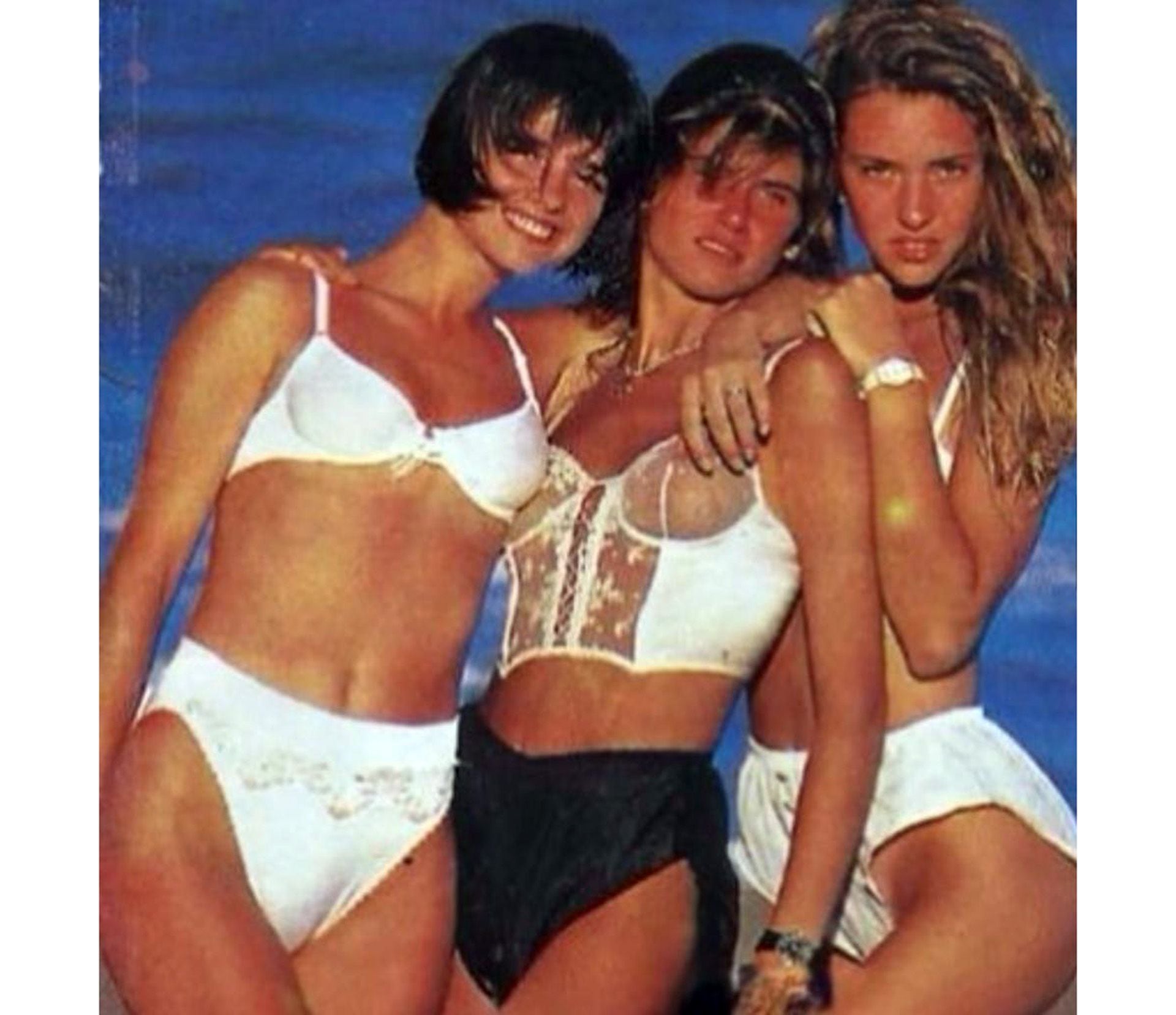 Araceli González, Solange y Andrea Burstein imponiendo tendencia esteña en los años 90