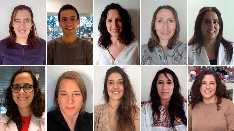 En el equipo que lidera Juliana Cassataro se encuentran 10 científicos, los investigadores Karina Pasquevich, Lorena Coria, Diego Álvarez, Eliana Castro, Claudia Filomatori y Lucía Chemes y becarios Celeste Pueblas, Laura Darriba, Laura Bruno y Eugenia Bardossay (Gentileza Juliana Cassataro)