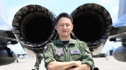 El piloto Takamichi Shirota (Fuerza Aérea de Japón, via CNN)