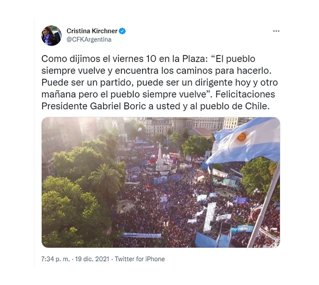 tuits argentina elecciones chile