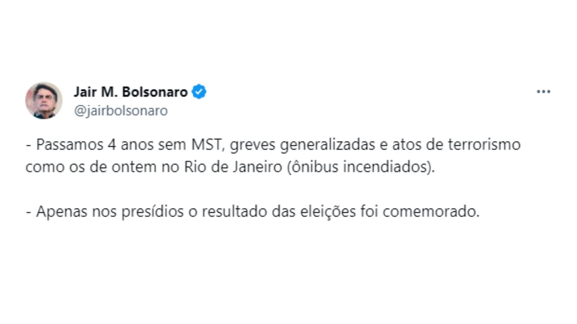 El mensaje de Jair Bolsonaro