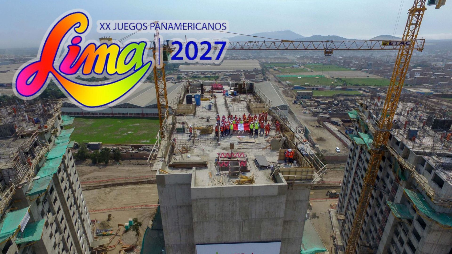 Construcción de las primeras torres para Lima 2019.