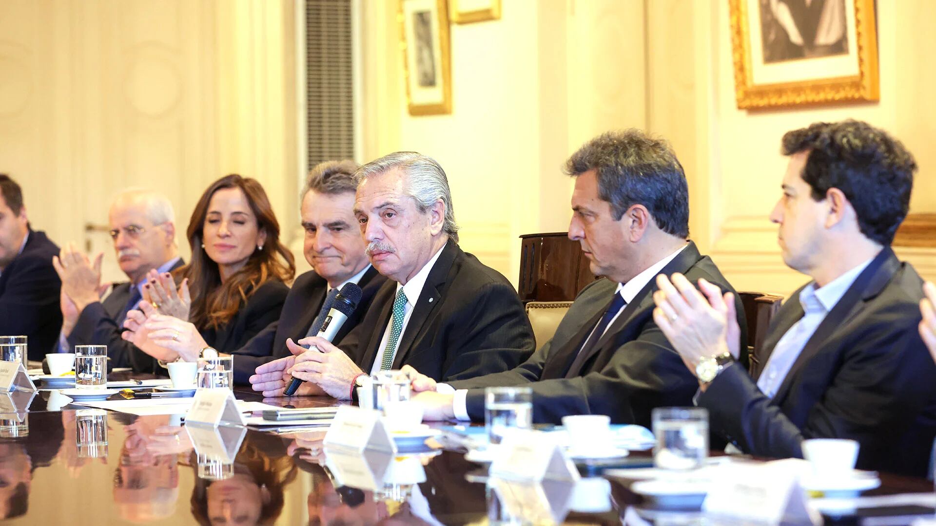 El Gabinete volvió a reunirse el miércoles después de varios meses en la Casa Rosada (Foto: Presidencia)

