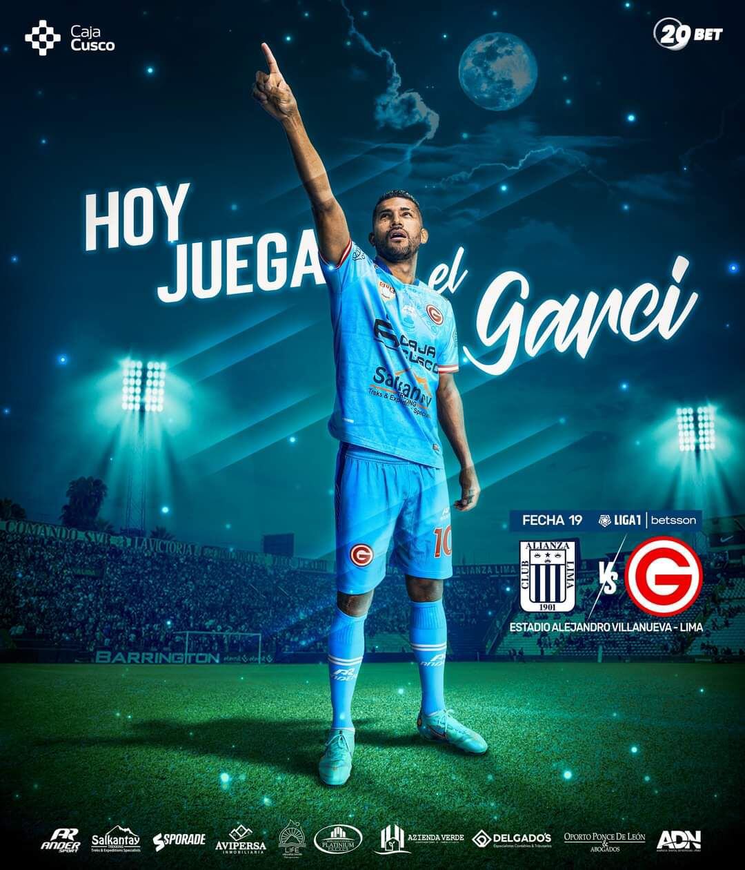 Así promociona Deportivo Garcilaso el partido con Alianza Lima.