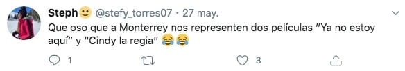 Comentario sobre la cinta en Twitter