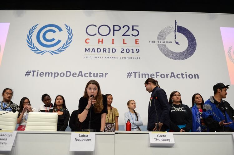 La 25º Conferencia de la ONU sobre el Cambio Climático en Madrid (Photo by CRISTINA QUICLER / AFP)