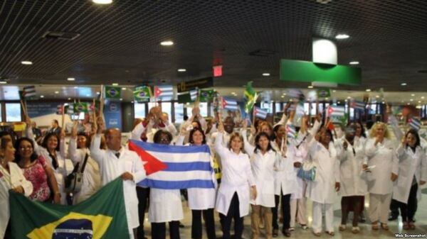 Médicos cubanos en Brasil (Foto: Martí Noticias)