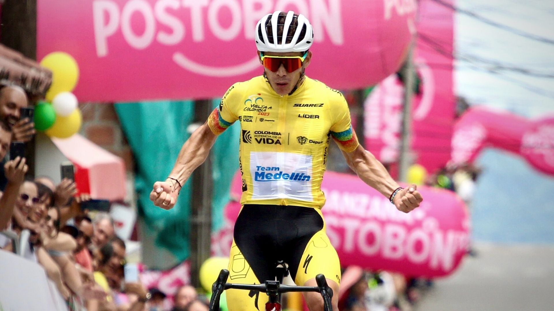 El ciclista colombiano está imparable en la Vuelta a Colombia. Foto: Team Medellín