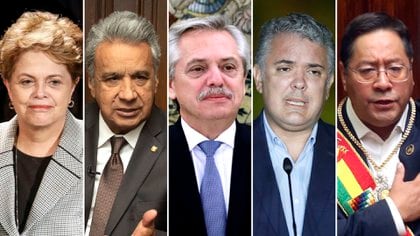 Dilma Rousseff, Lenin Moreno, Alberto Fernández, Iván Duque y Luis Arce. Problemas si obedecen, problemas si desobedecen