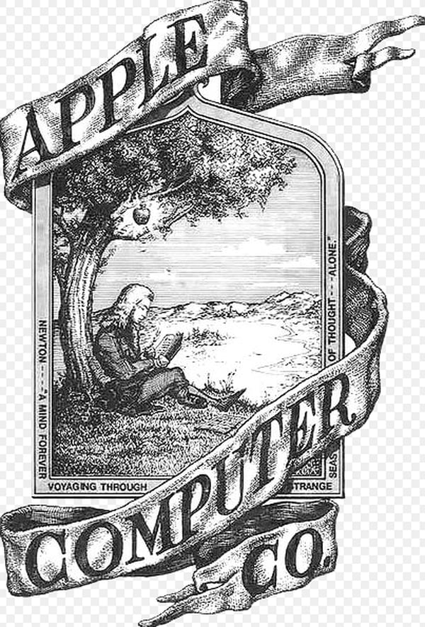 El primer logotipo de Apple, diseñado por Ronald Wayne