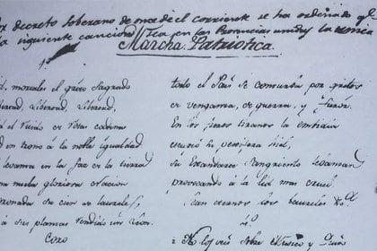 La letra del Himno Nacional Argentino