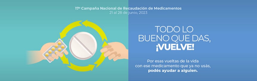 La 17° edición de la Campaña Nacional de Recolección de Medicamentos se realizará entre el 21 y el 28 de junio