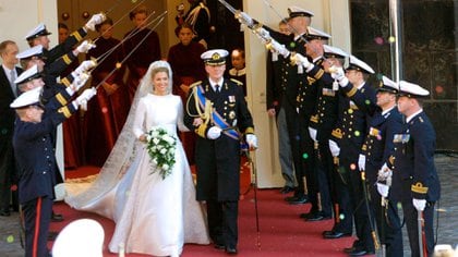 La boda real de Guillermo y Máxima, el 2 de febrero de 2002 (Shutterstock)

