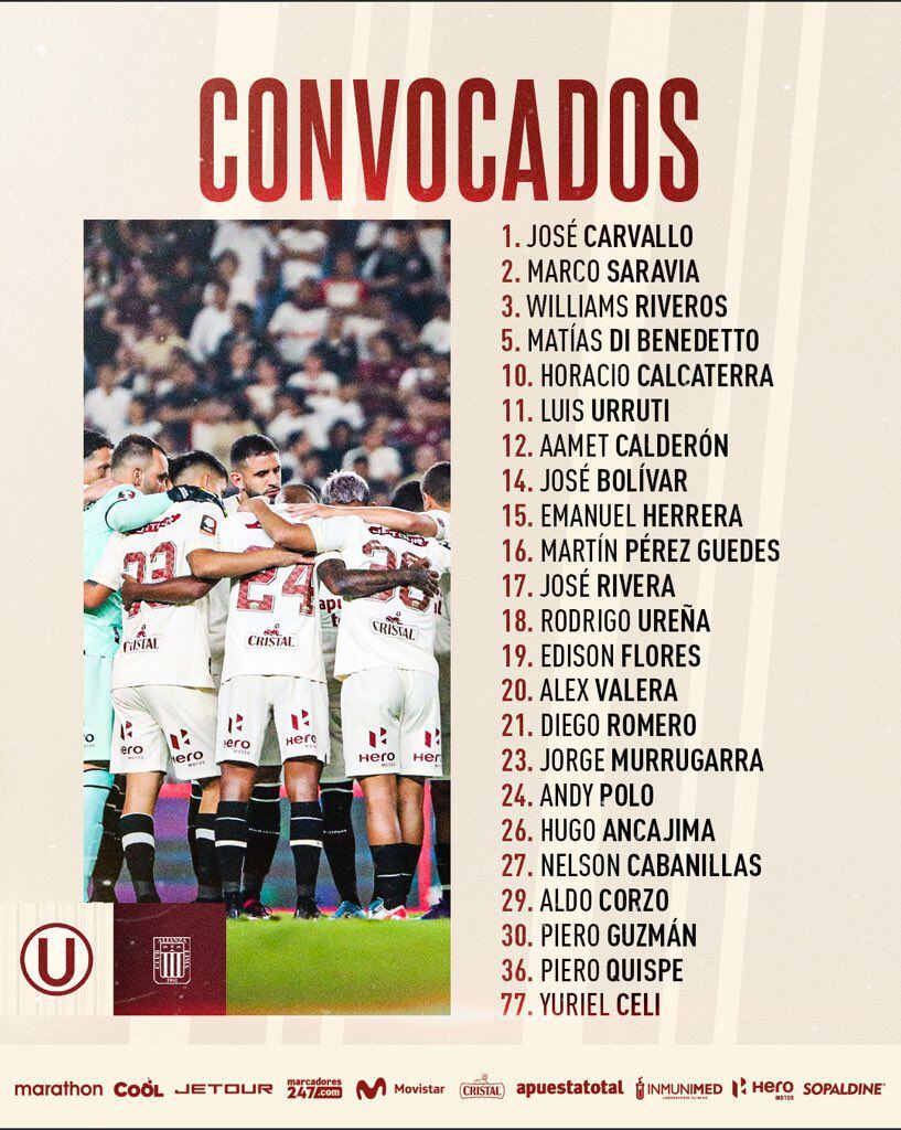 Called up from Universitario for the final match against Alianza Lima.