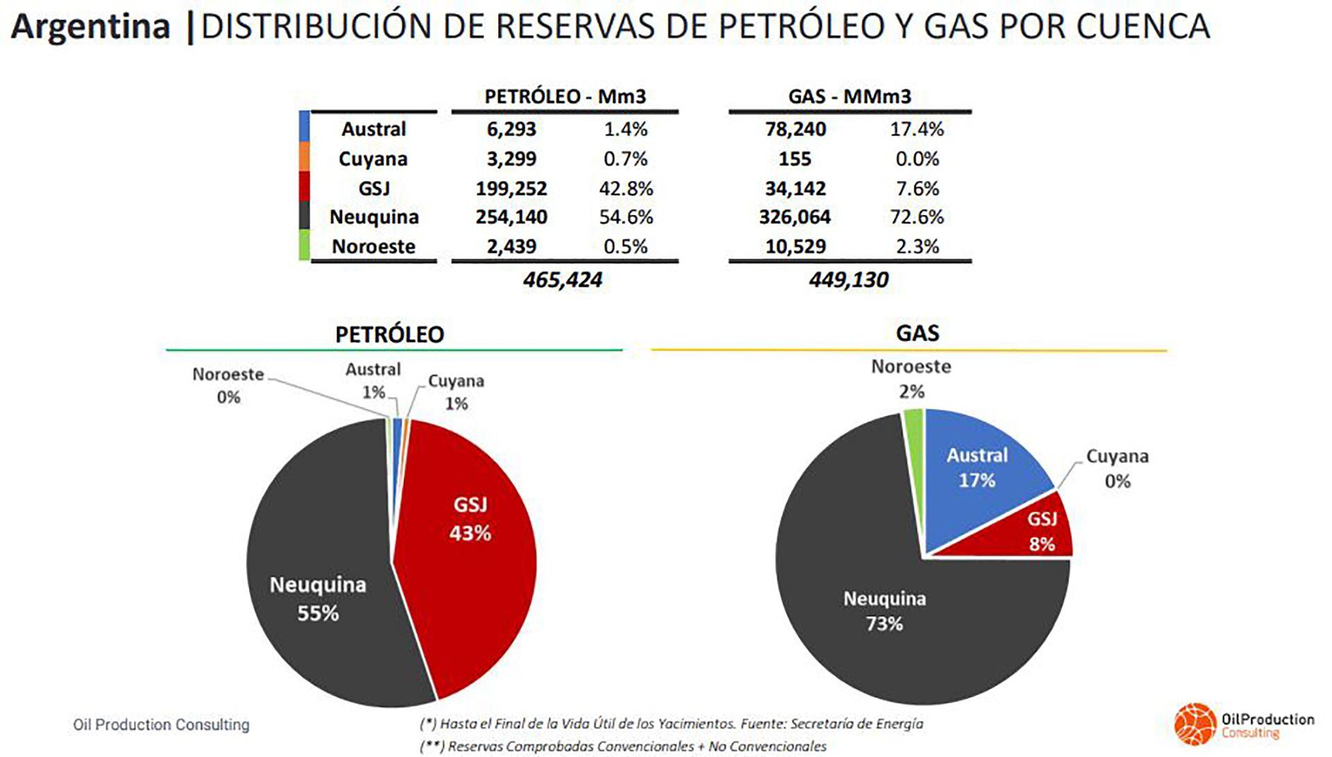 El peso del gas y petróleo patagónicos