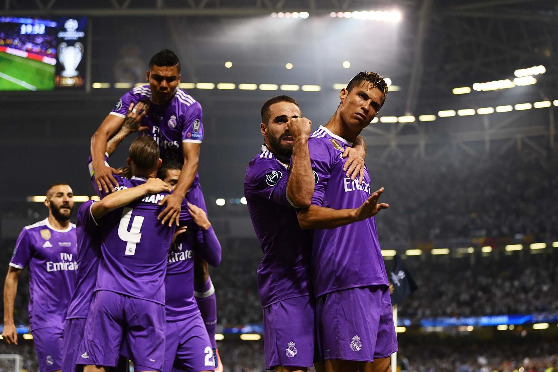 Cristiano Ronaldo celebra el triunfo del Real Madrid