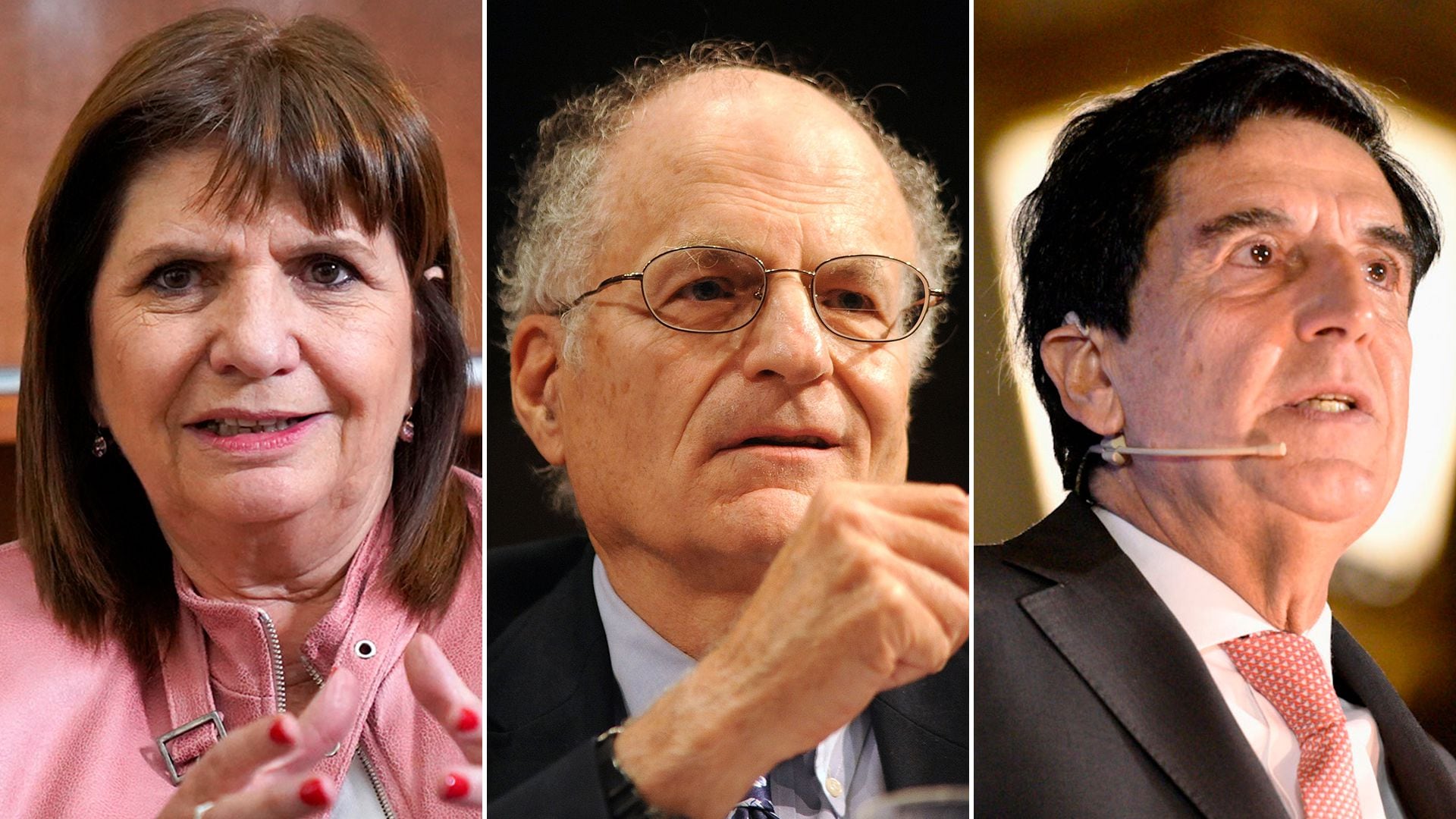 Patricia Bullrich, Tom Sargent y Carlos Melconian