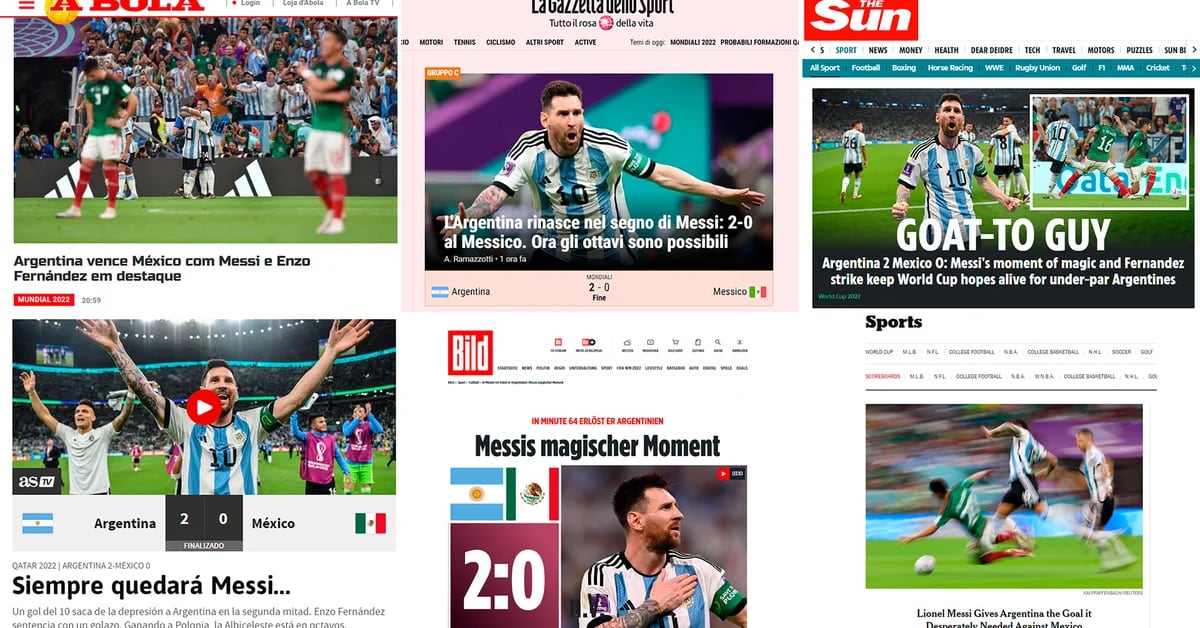 “Messi awakens Argentina from the nightmare” and “the goat”: what the international media said about the Argentine national team’s victory over Mexico in Qatar 2022