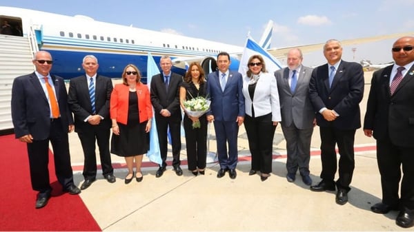 El presidente Morales y su comitiva en Israel (Avi Dodi)