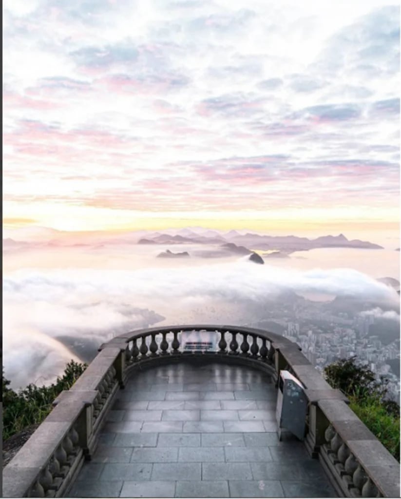 Toma desde el Cristo Redentor en Río de Janeiro, Brasil (Instagram: Paulo del Valle)