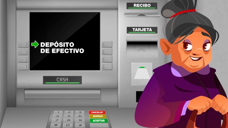 Adultos Mayores En El Cajero Automatico Como Hacer Un Deposito De