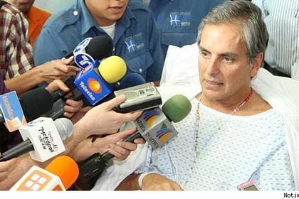 Xavier en el hospital tras su accidente