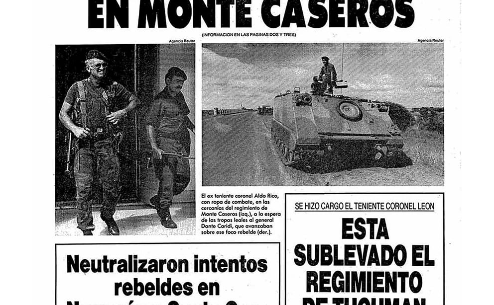 La rendición de Aldo Rico en Monte Caseros: el triste y solitario final de  la segunda rebelión Carapintada - Infobae