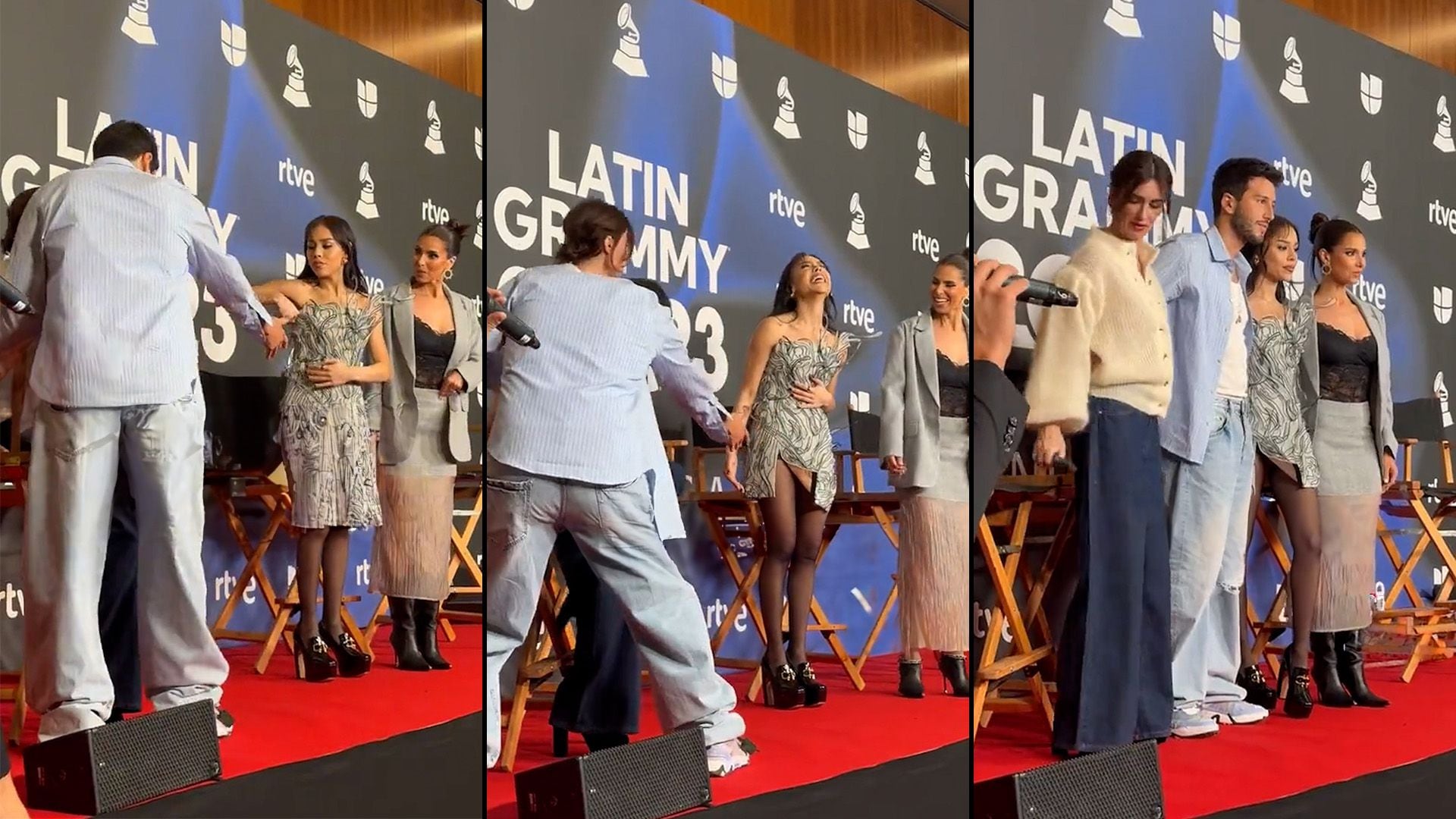 El cantante colombiano y la mexicana son los presentadores oficiales de los famosos premios que reconocen a lo mejor de la música, junto a Paz Vega y Roselyn Sánchez
Sebastián Yatra, Danna Paola
