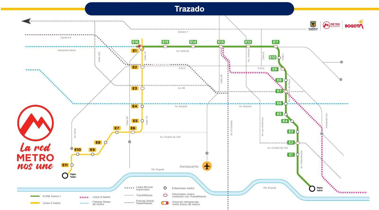 Mapa del Metro de Bogotá