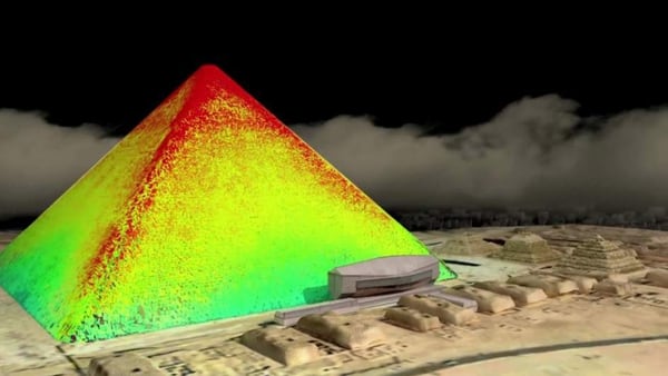 Estudios térmicos detectaron la presencia de un vacío dentro de la pirámide