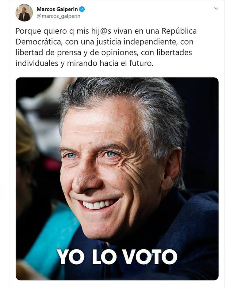 El “Yo lo voto” de Galperin