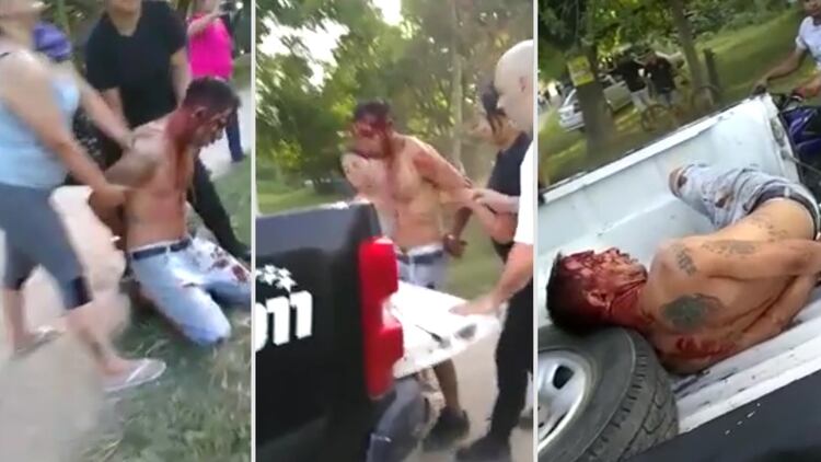 Uno de los delincuentes fue brutalmente golpeado
