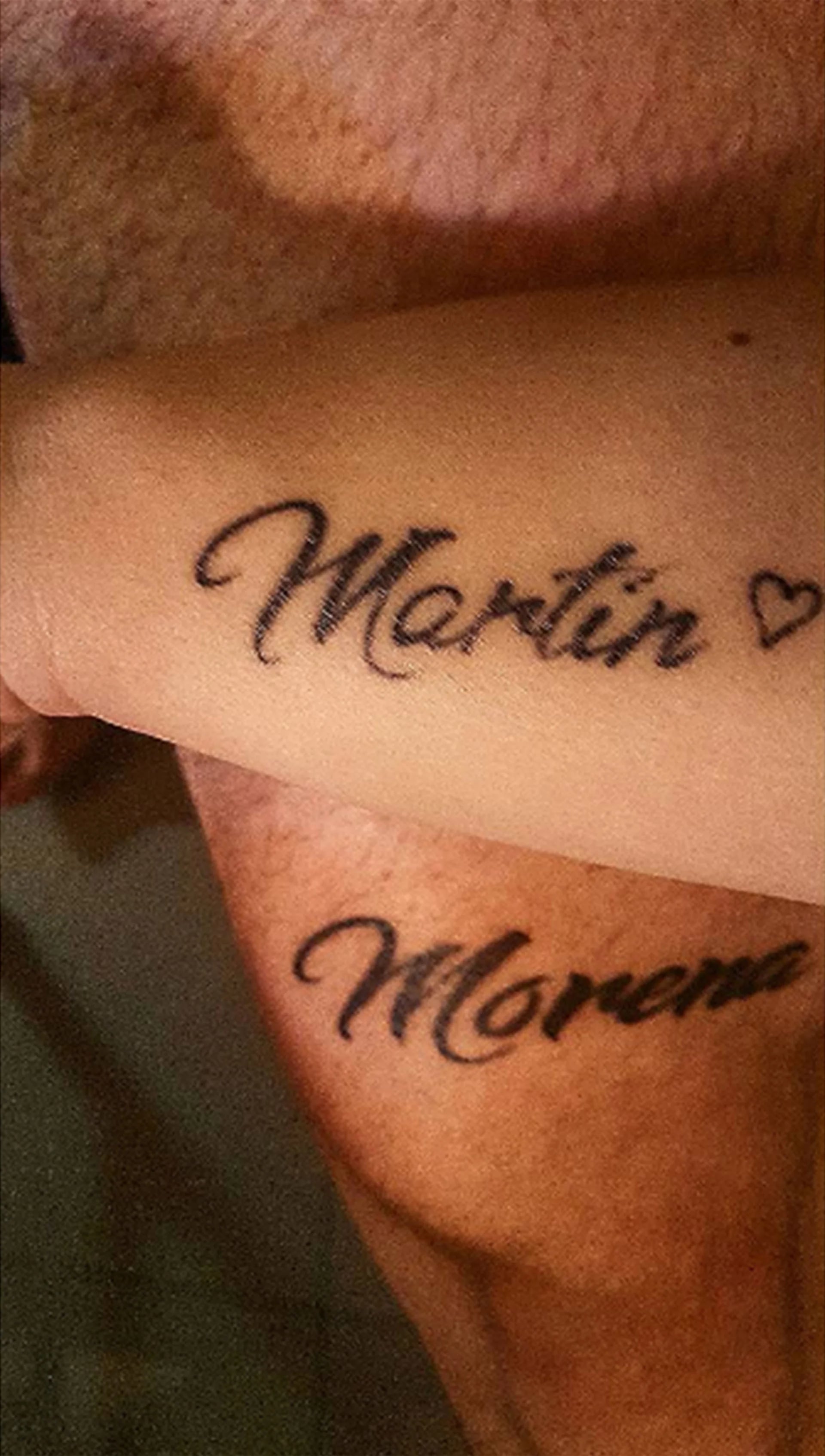 Los tatuajes de Morena y Martín