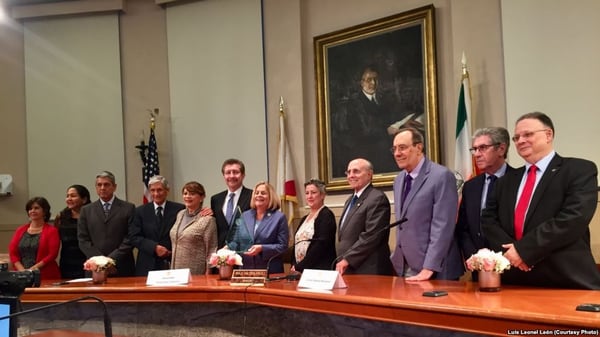 Ileana Ros-Lehtinen, directores del Interamerican Institute for Democracy e invitados al premio Francisco de Miranda (Foto: MartÃ­ Noticias)