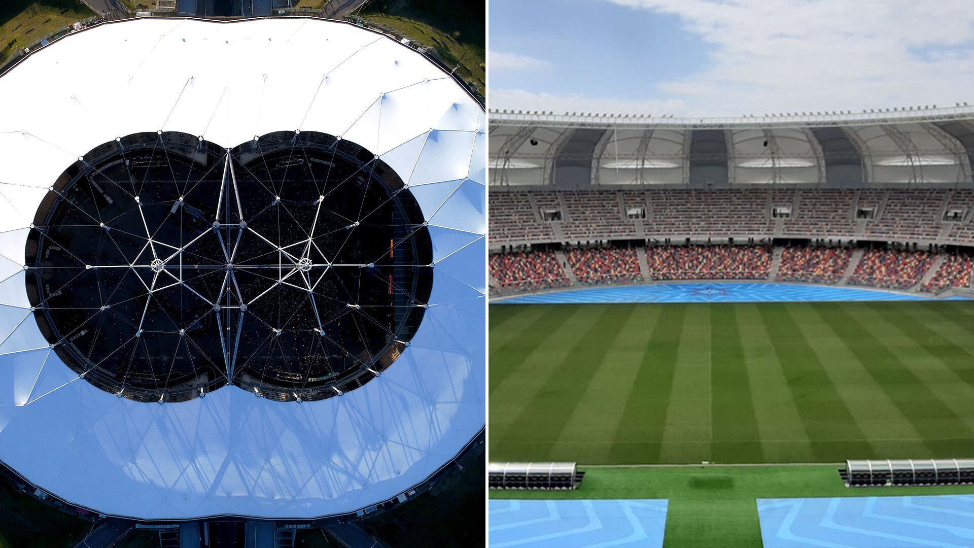 Estadio Unico de La Plata y el Estadio Madres de Ciudades de Santiago del Estero