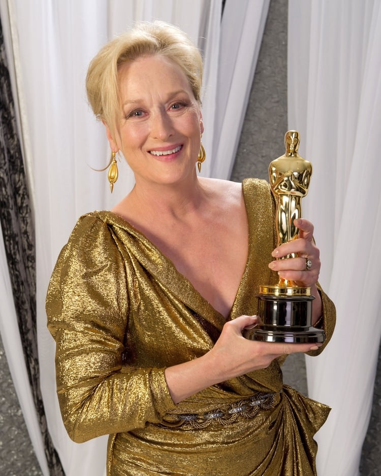 Meryl Streep ganó tres veces el Oscar a mejor actriz y fue nominada en 21 oportunidades.