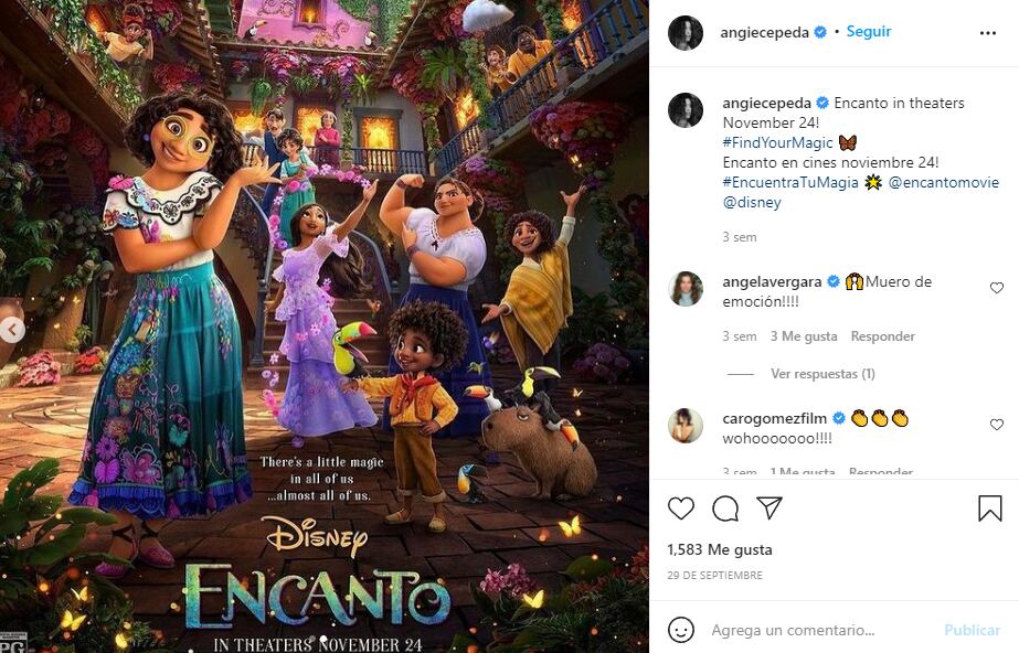 Angie Cepeda promociona película de Disney en la que participará.