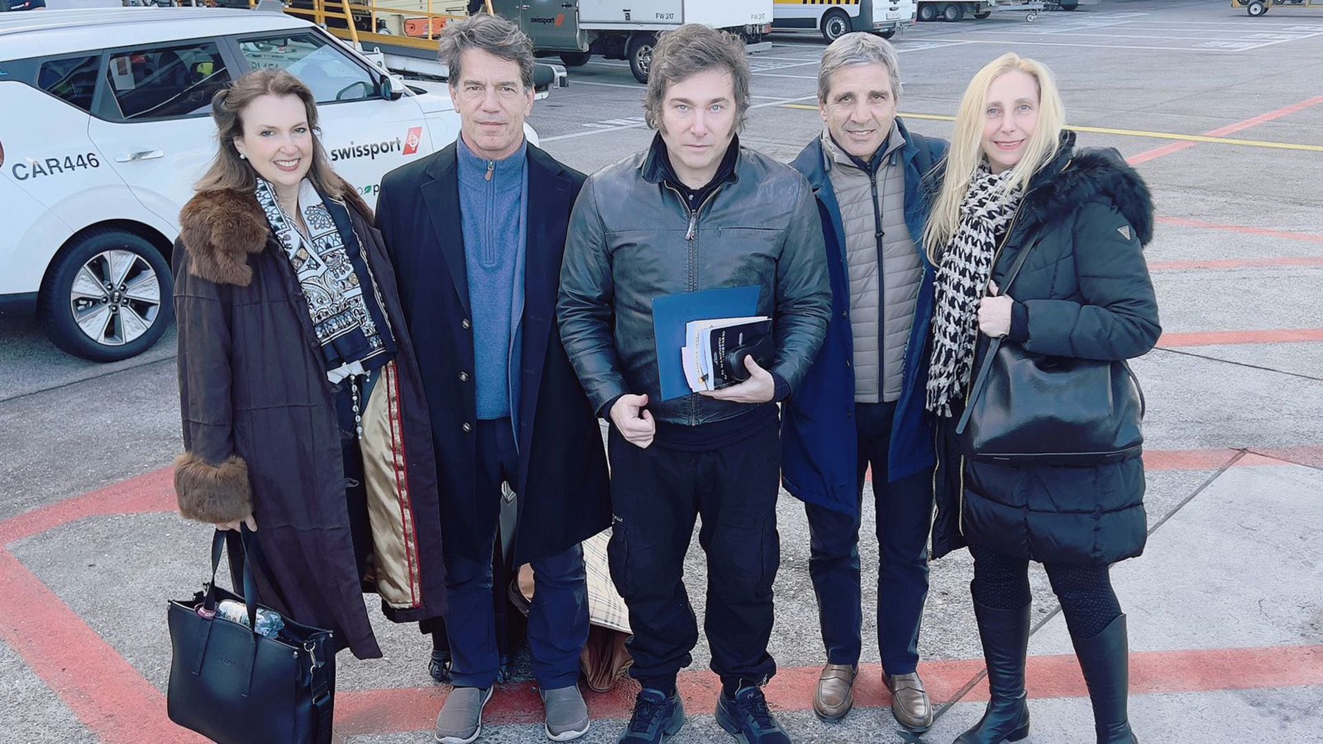 El Presidente Javier Milei y la comitiva argentina llegaron a Zurich