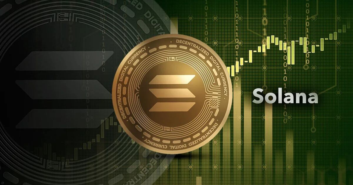 How has the price of the Solana cryptocurrency changed in the past 24 hours?