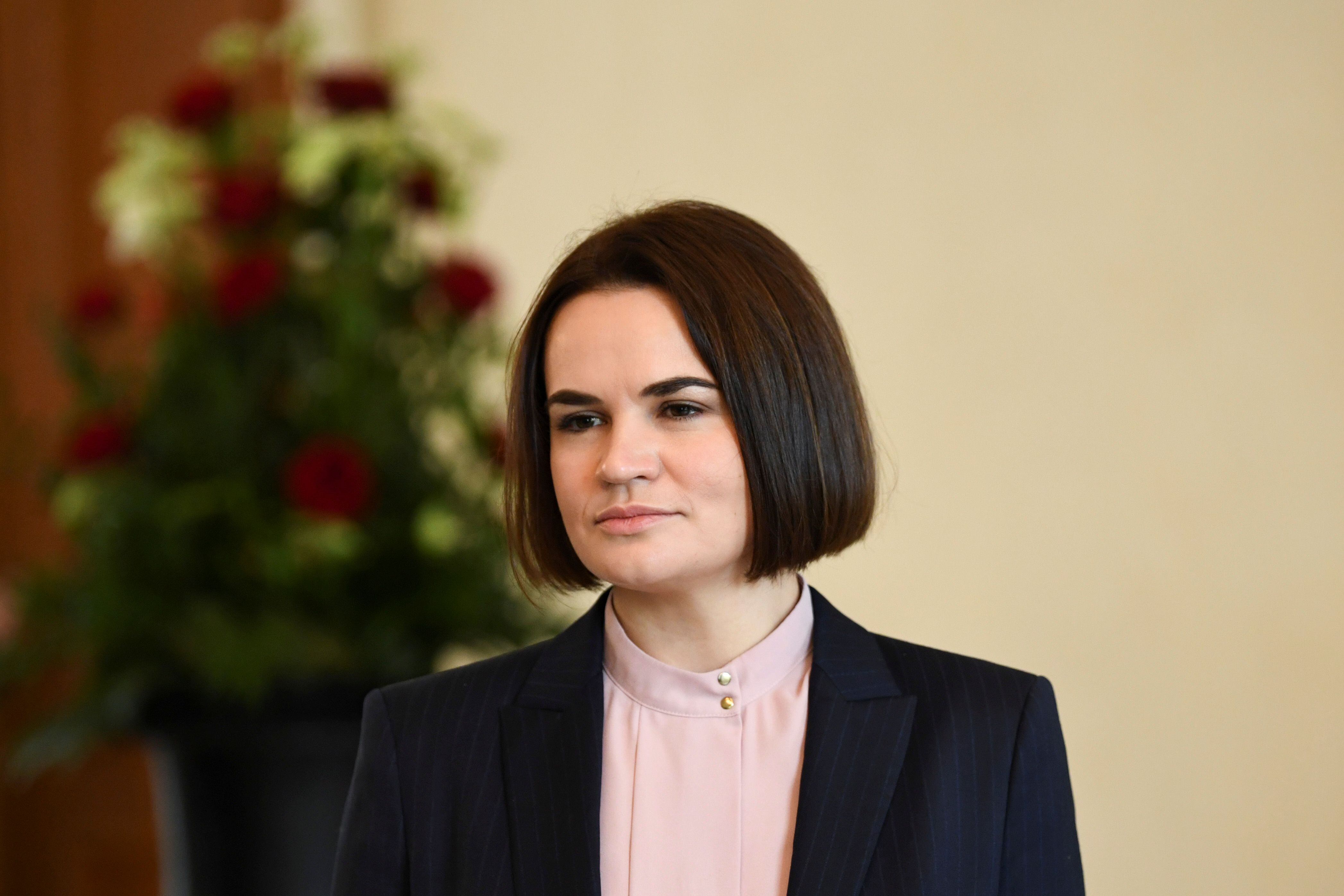 La líder opositora bielorrusa Svetlana Tikhanovskaya (REUTERS/Annegret Hilse)
