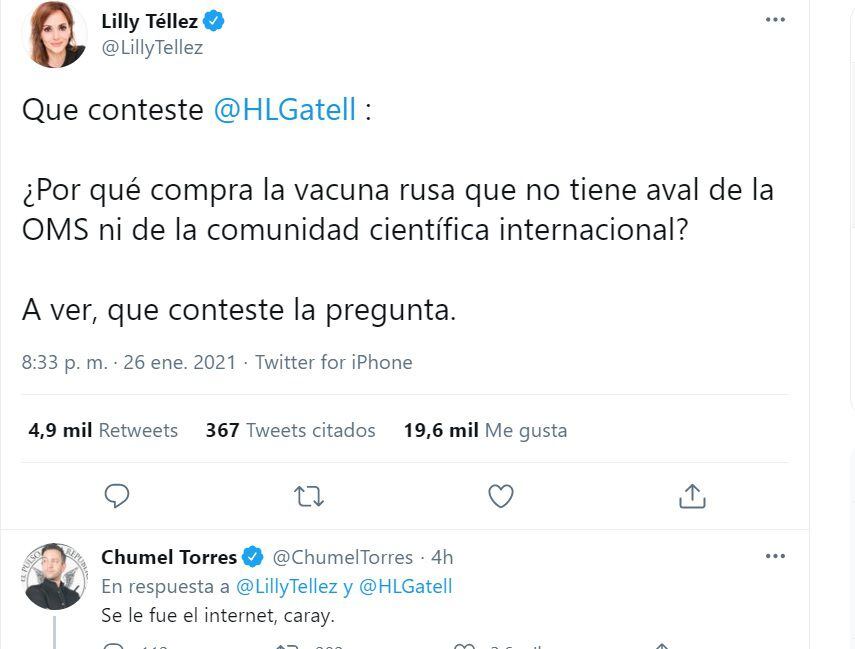 Hugo López-Gatell - Lilly Téllez - Chumel Torres - Twitter