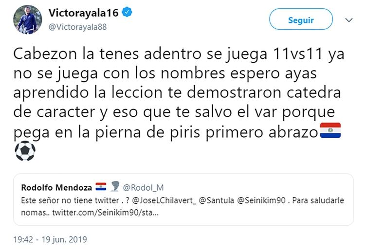 La dura respuesta de Víctor Ayala a Ruggeri