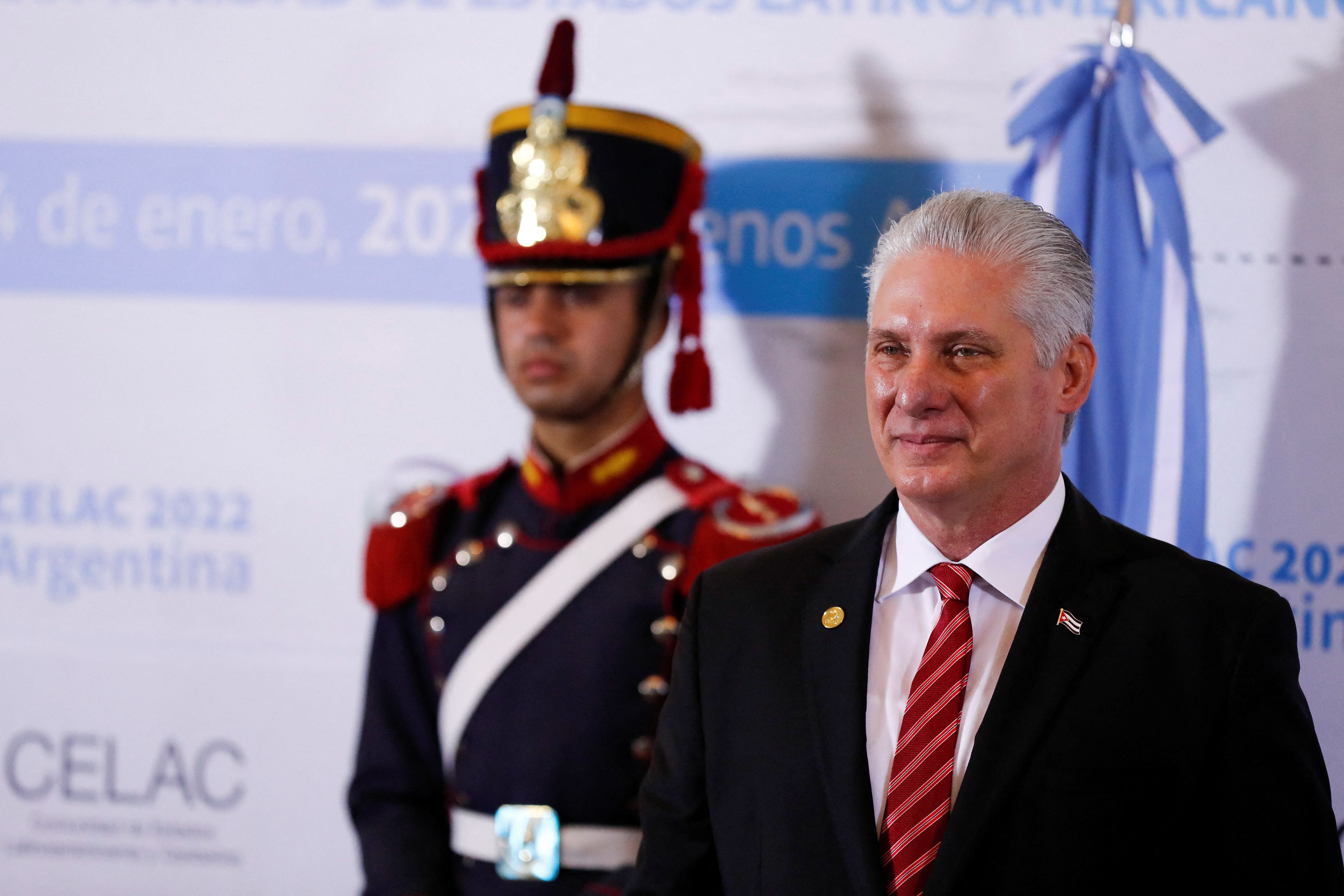 El presidente de Cuba, Miguel Díaz Canel, durante la cumbre de la CELAC en Buenos Aires (Foto: Reuters)