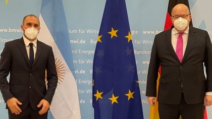 El ministro Martin Guzmán con su par alemán, Peter Altmaier (@Martin_M_Guzman)