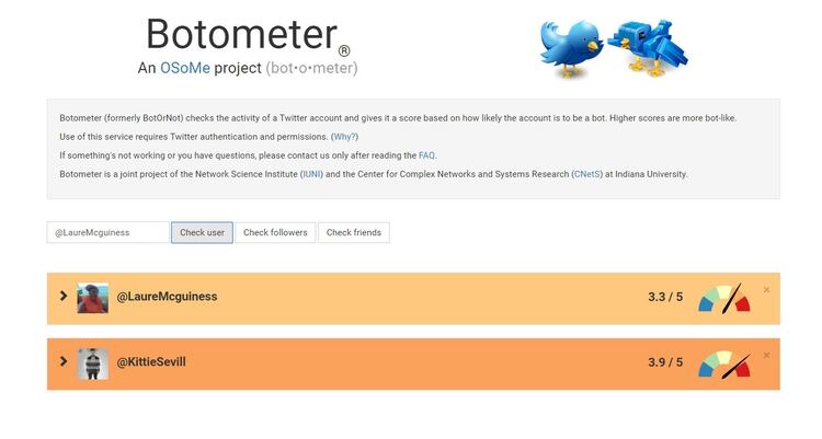Botometer es una herramienta que ayuda a identificar bots en Twitter.