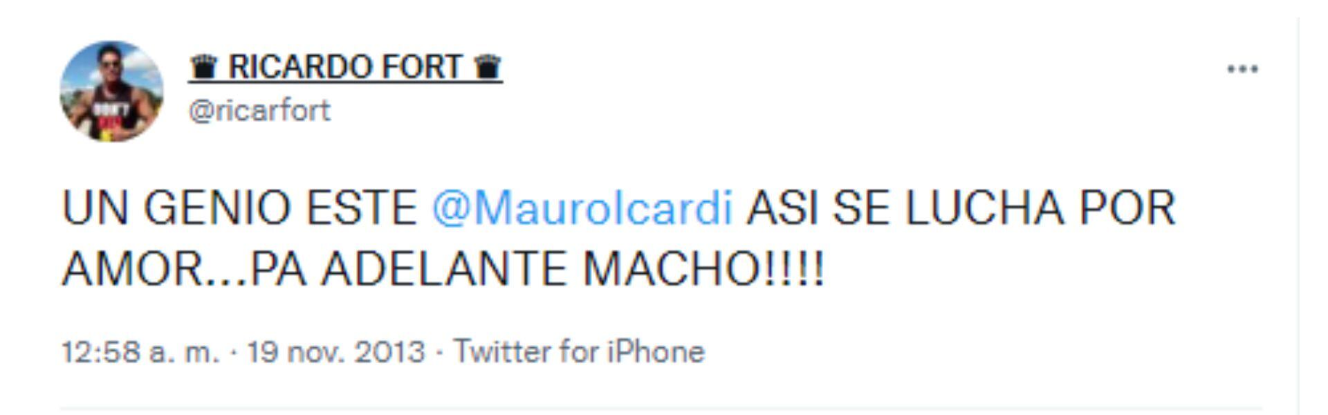 Ricardo Fort había halagado a Mauro Icardi seis días antes de morir