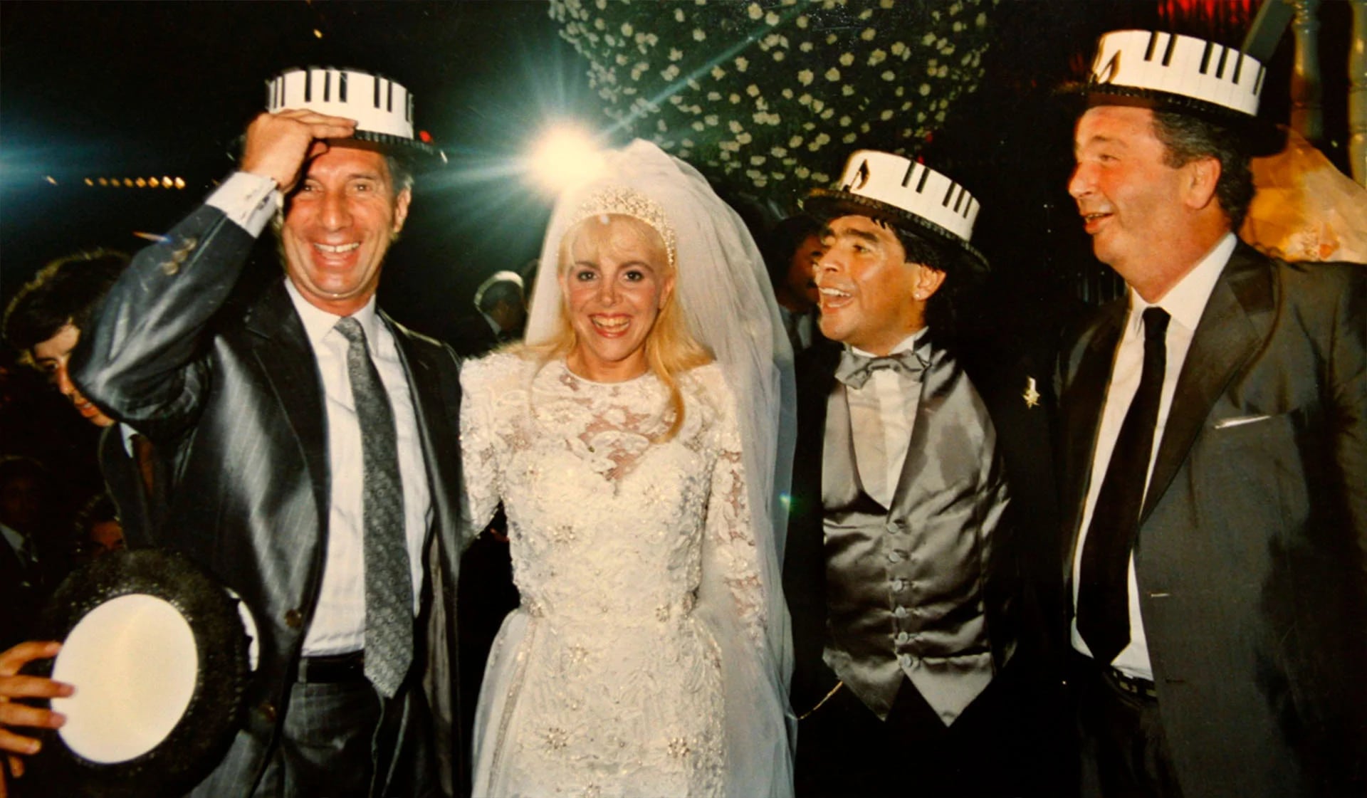 Julio Grondona participó de del casamiento de Diego Maradona con Claudia Villafañe en el año 1986
