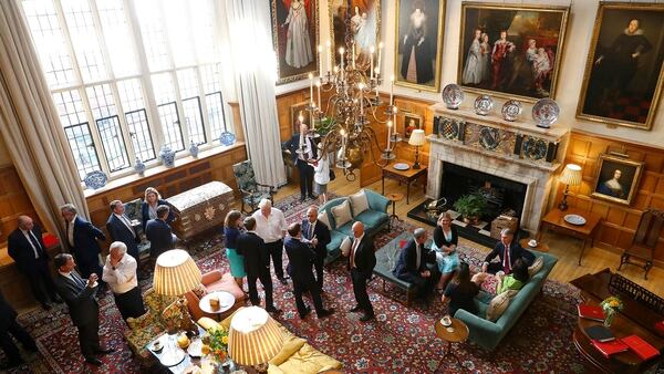 Los miembros del gobierno británico en la residencia de Chequers (Reuters)